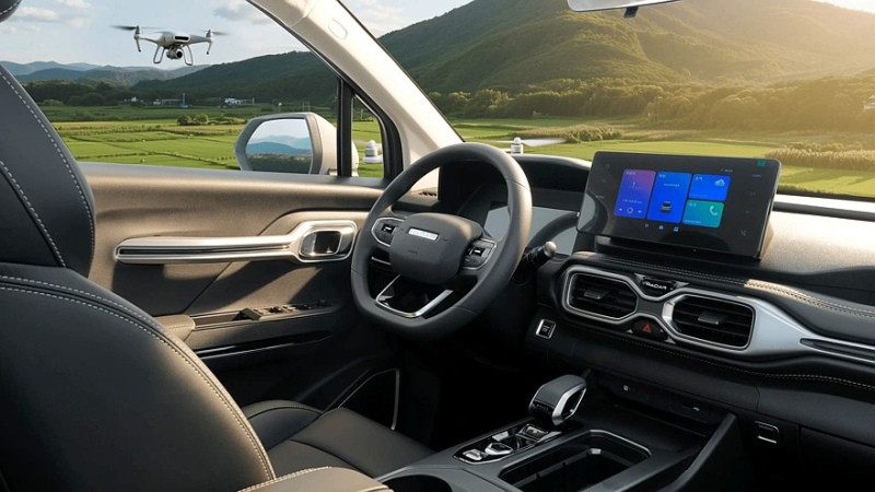 Изначально электрический пикап Radar от Geely стал дальнобойным полноприводным гибридом