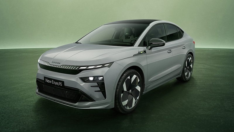 Топовые кроссоверы: Skoda рассекретила обновлённые Enyaq RS и Enyaq Coupe RS
