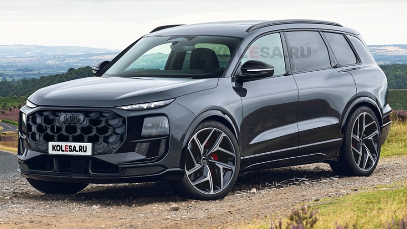 Новый флагманский кроссовер Audi Q9 проехался на камеру