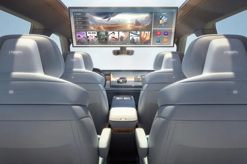 Большой кроссовер Volkswagen ID.Era 9X: засвечен интерьер