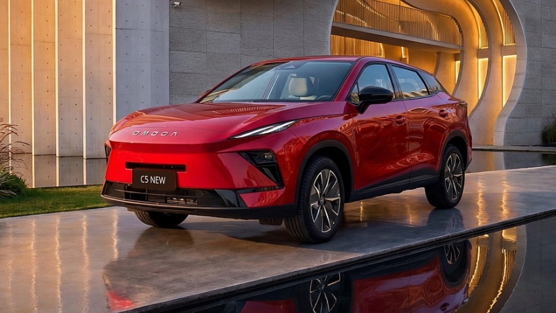Новый кроссовер Omoda C5, предназначенный для РФ, показался на свежих фото