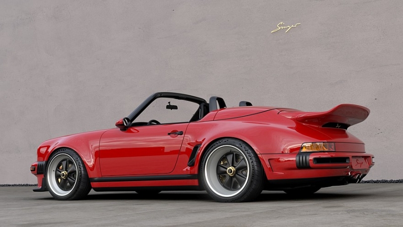 Рестомод Porsche 911 Carrera Cabriolet от Singer: убирающиеся фары и новый откидной верх