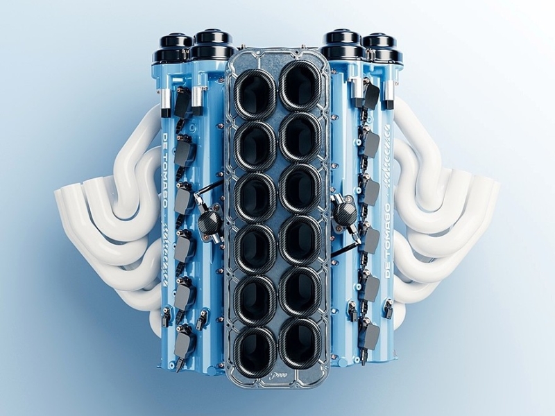 Суперкар De Tomaso P900 показал свой фантастический 7,0-литровый атмосферный V12