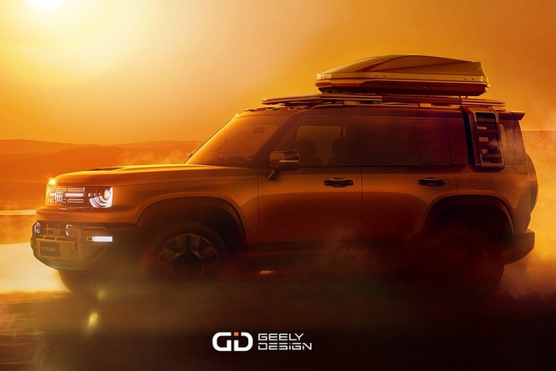 Линейку Geely пополнит брутальный кроссовер: официальные фото