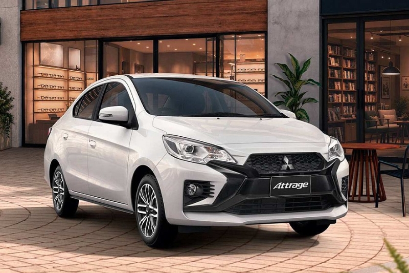 Бюджетный седан Mitsubishi Attrage стал чуть агрессивнее после рестайлинга