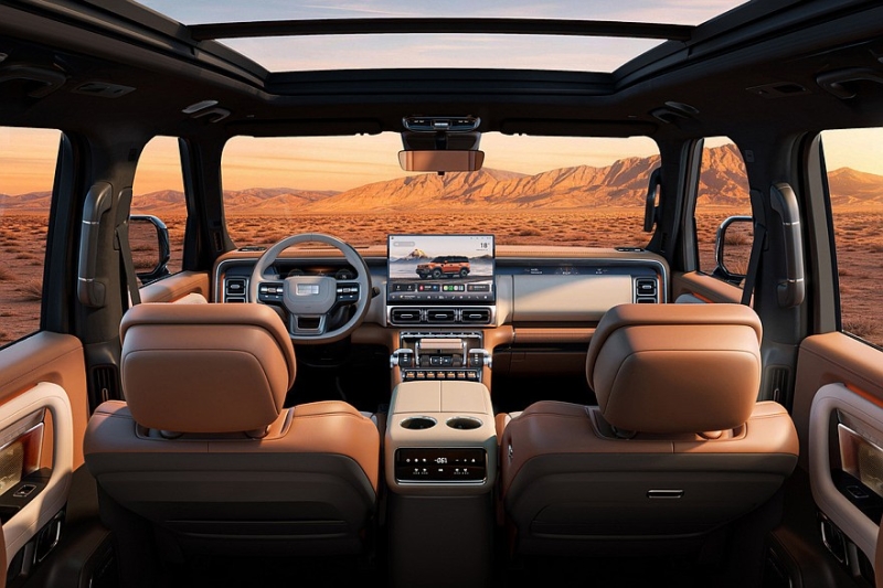 Брутальный кроссовер Geely Galaxy Cruiser 700: показан интерьер