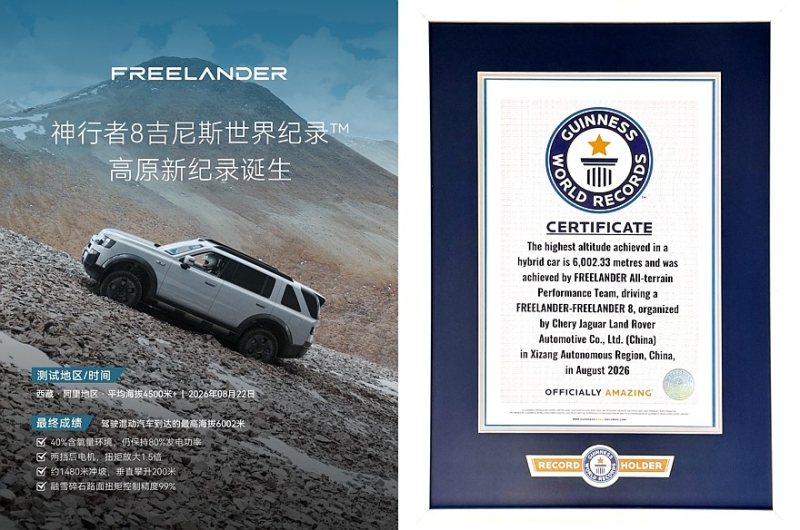 Freelander 8 от Chery и Land Rover установил рекорд Гиннесса перед выходом на рынок